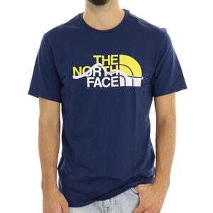 T-SHIRT MOUNTAIN LINE THE NORTH FACE BLU